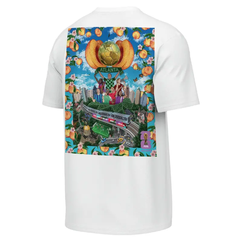 Italy National Team 2026 World Cup Atlanta Poster White T-Shirt – Unisex – World Cup Soccer Shirts & Gear