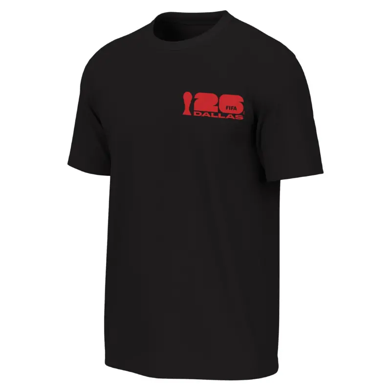 Italy National Team 2026 World Cup Dallas Poster Black T-Shirt – Unisex – World Cup Soccer Shirts & Gear