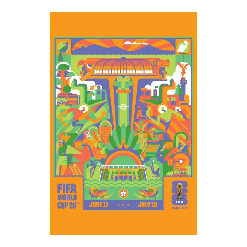 Italy National Team 2026 World Cup Mexico City Host City Poster – World Cup Soccer Shirts & Gear
