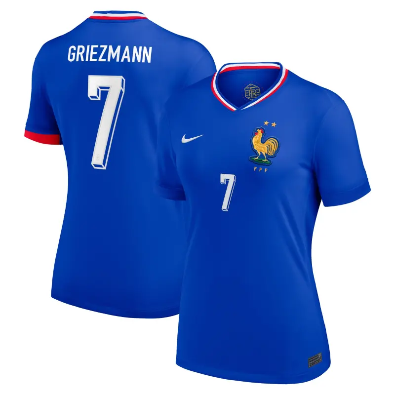 Italy National Team Antoine Griezmann France National Team Nike Women’s 2024 Home Replica Jersey – Blue – World Cup Soccer Shirts & Gear