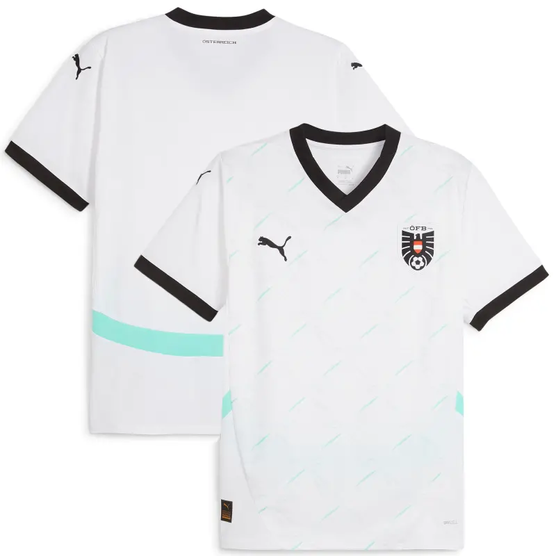 Italy National Team Austria National Team Puma 2024 Away Replica Jersey – White – World Cup Soccer Shirts & Gear