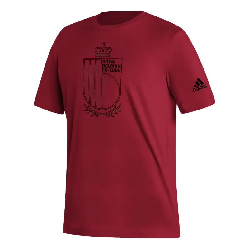 Italy National Team Belgium National Team adidas Outlined Crest T-Shirt – Red – World Cup Soccer Shirts & Gear