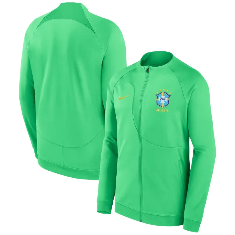Italy National Team Brazil National Team Nike 2022 Academy Pro Anthem Performance Raglan Full-Zip Jacket – Green – World Cup Soccer Shirts & Gear