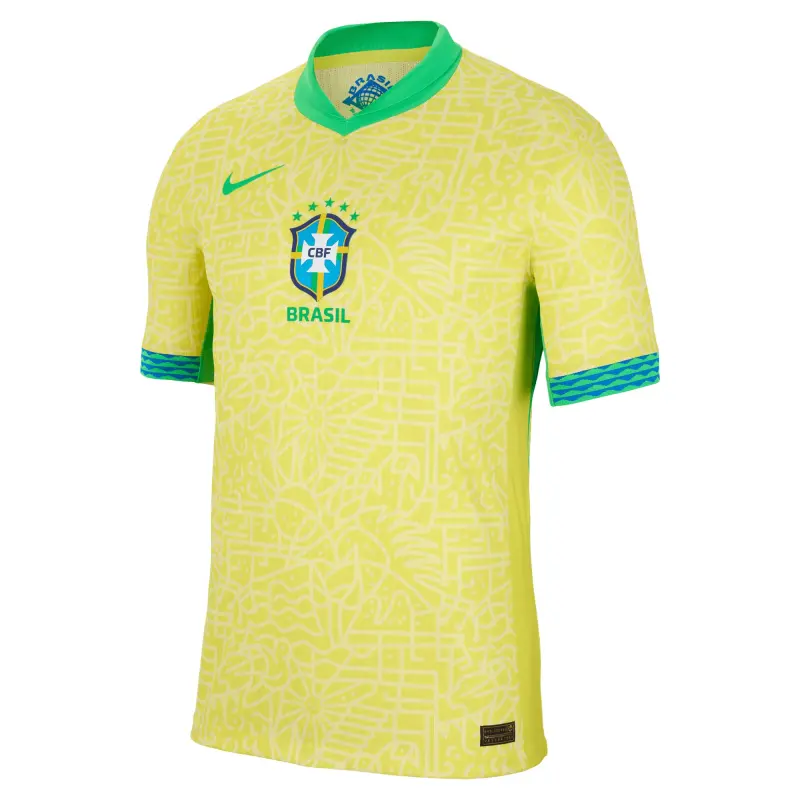 Italy National Team Brazil National Team Nike 2024 Home Match Authentic Jersey – Yellow – World Cup Soccer Shirts & Gear