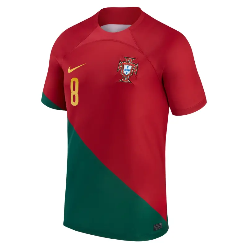 Italy National Team Bruno Fernandes Portugal National Team Nike 2022/23 Home Breathe Stadium Replica Player Jersey – Red – World Cup Soccer Shirts & Gear