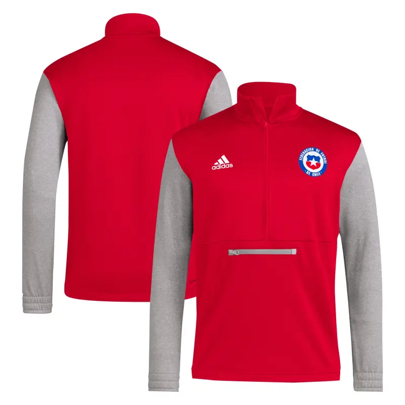 Italy National Team Chile National Team adidas AEROREADY Half-Zip Top – Red – World Cup Soccer Shirts & Gear