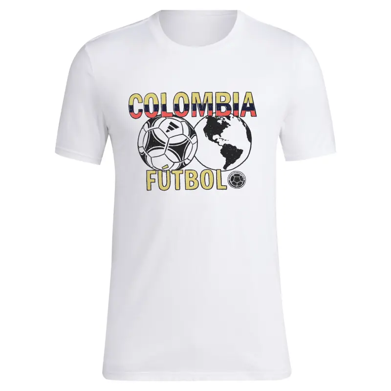 Italy National Team Colombia National Team adidas Around The World T-Shirt – White – World Cup Soccer Shirts & Gear