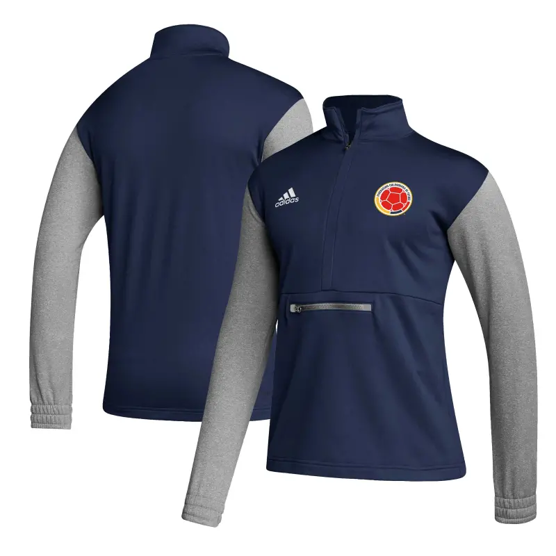 Italy National Team Colombia National Team adidas Crest Long Sleeve Half-Zip Top – Navy – World Cup Soccer Shirts & Gear
