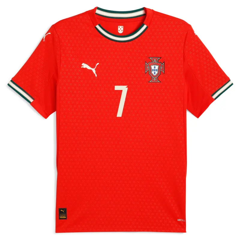 Italy National Team Cristiano Ronaldo Portugal National Team Puma 2025 Home Replica Jersey – Red – World Cup Soccer Shirts & Gear