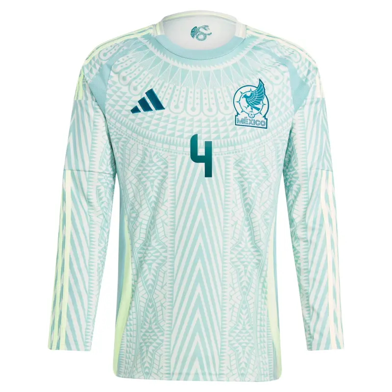 Italy National Team Edson Alvarez Mexico National Team adidas 2024 Away Replica Player Long Sleeve Jersey – Green – World Cup Soccer Shirts & Gear