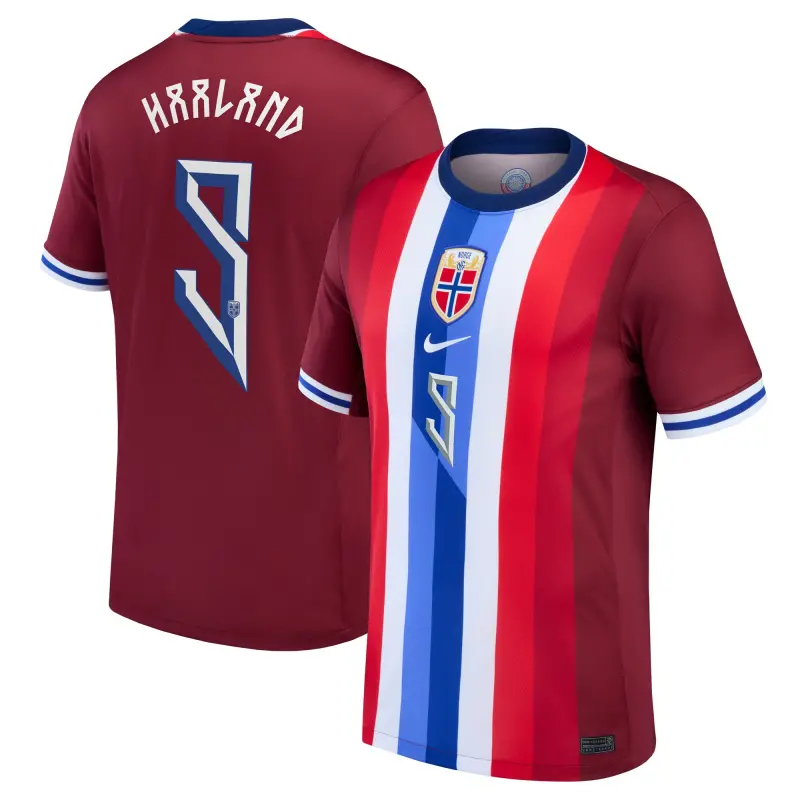 Italy National Team Erling Haaland Norway National Team Nike 2024 Home Replica Jersey – Red – World Cup Soccer Shirts & Gear