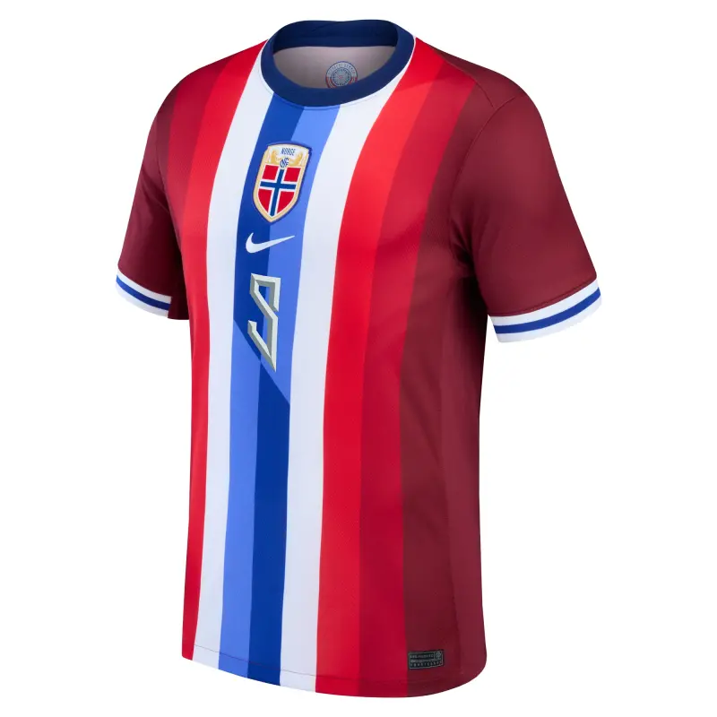 Italy National Team Erling Haaland Norway National Team Nike 2024 Home Replica Jersey – Red – World Cup Soccer Shirts & Gear