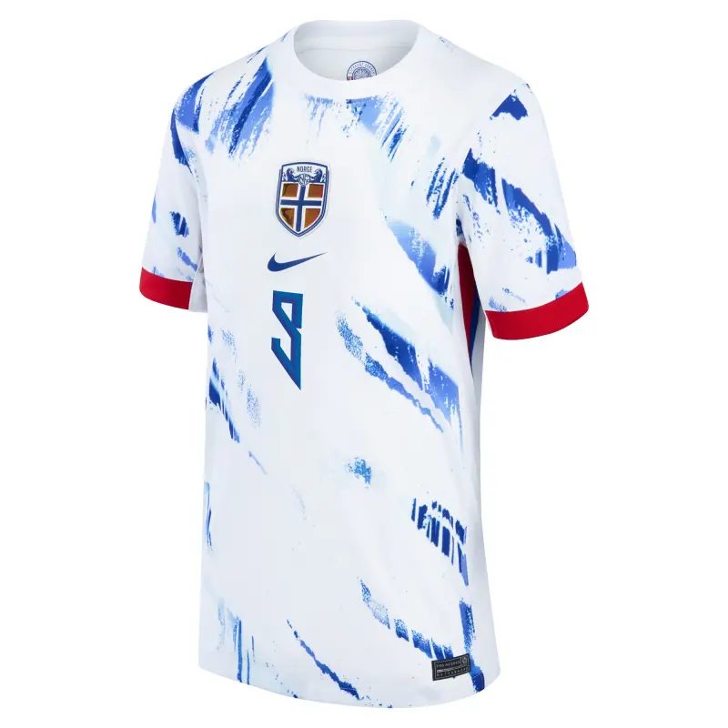Italy National Team Erling Haaland Norway National Team Nike Youth 2024 Away Replica Jersey – White – World Cup Soccer Shirts & Gear