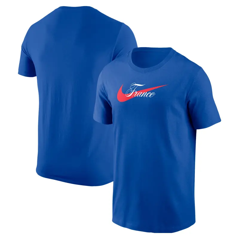 Italy National Team France National Team Nike Team Wordmark Swoosh Core T-Shirt – Royal – World Cup Soccer Shirts & Gear