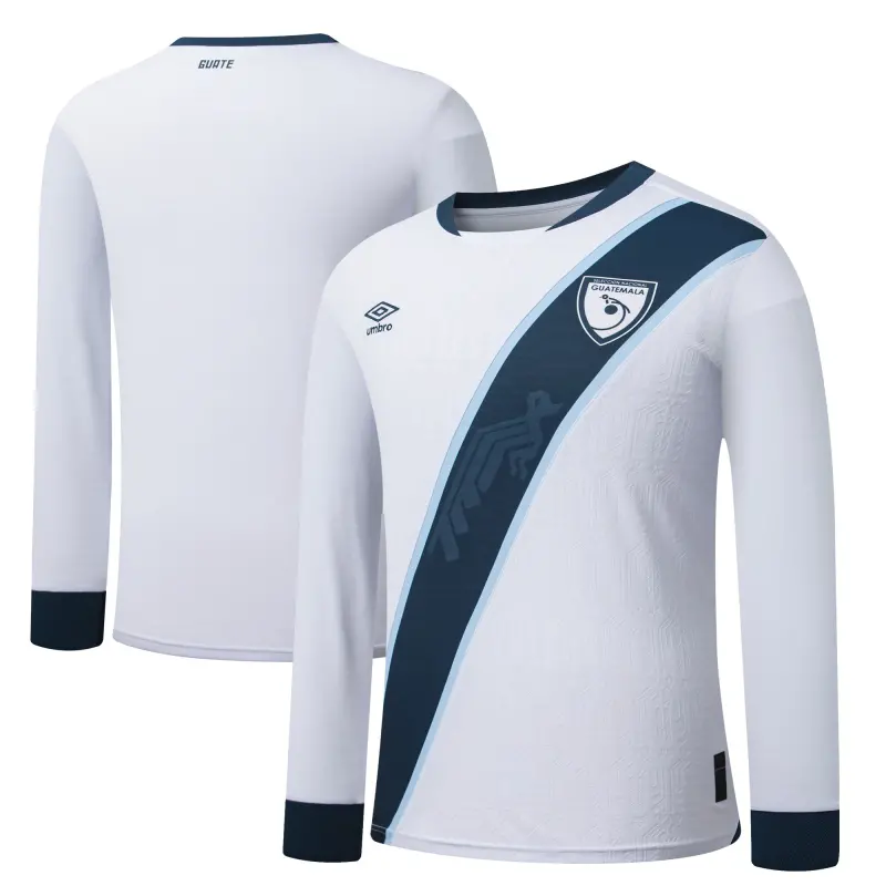 Italy National Team Guatemala National Team Umbro 2025 Home Replica Long Sleeve Jersey – White – World Cup Soccer Shirts & Gear