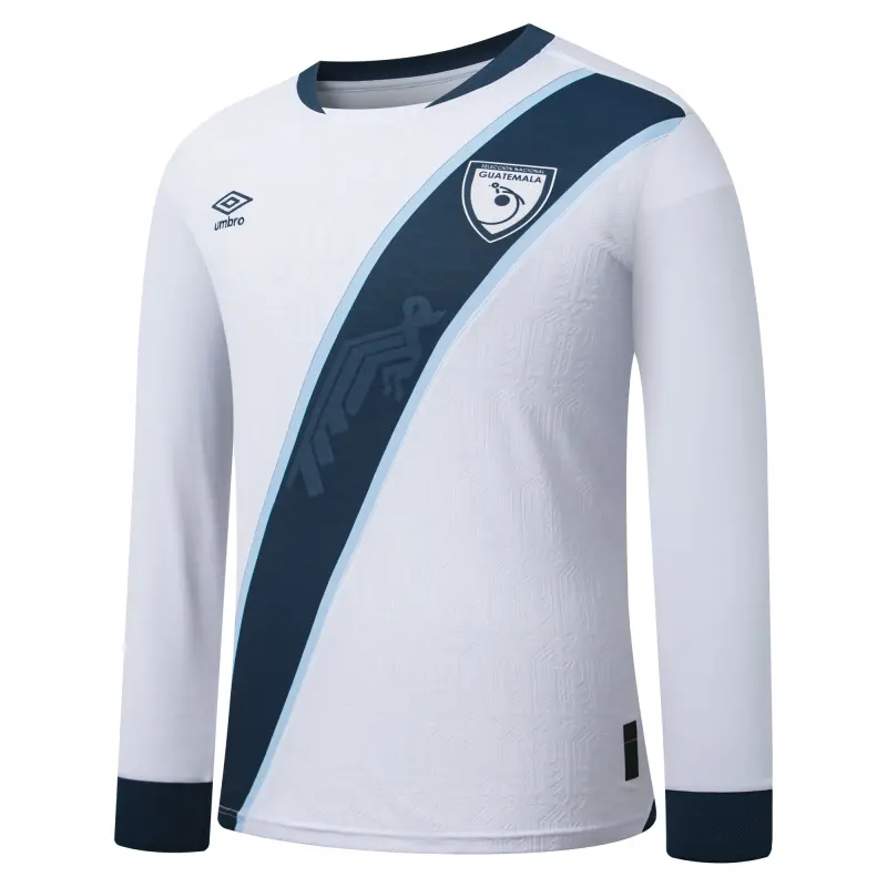 Italy National Team Guatemala National Team Umbro 2025 Home Replica Long Sleeve Jersey – White – World Cup Soccer Shirts & Gear
