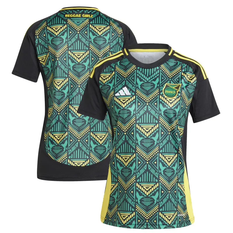Italy National Team Jamaica National Team adidas Women’s 2024 Away Replica Jersey – Black – World Cup Soccer Shirts & Gear