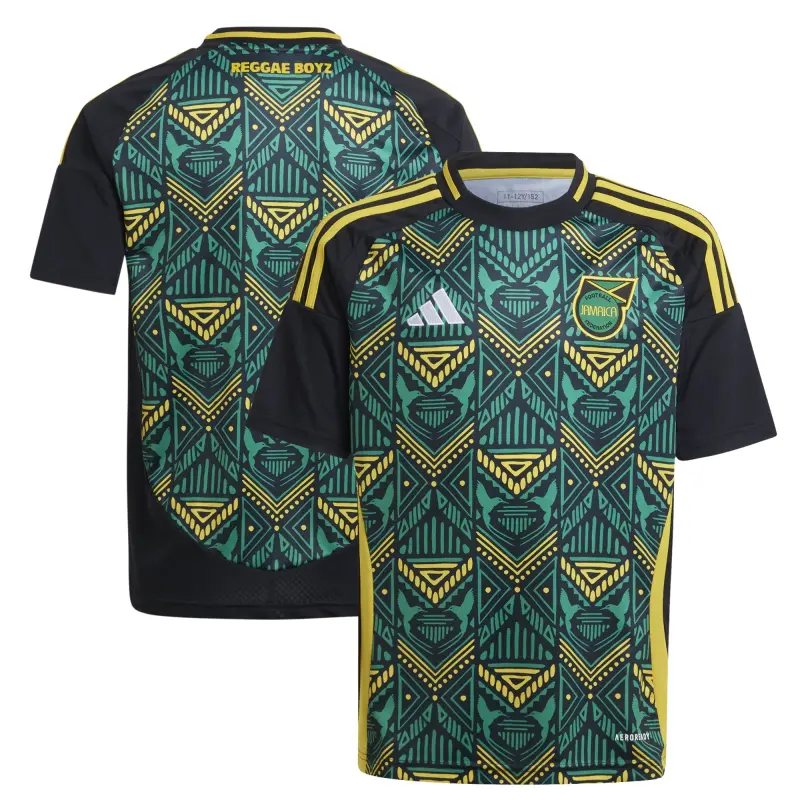 Italy National Team Jamaica National Team adidas Youth 2024 Away Replica Jersey – Black – World Cup Soccer Shirts & Gear