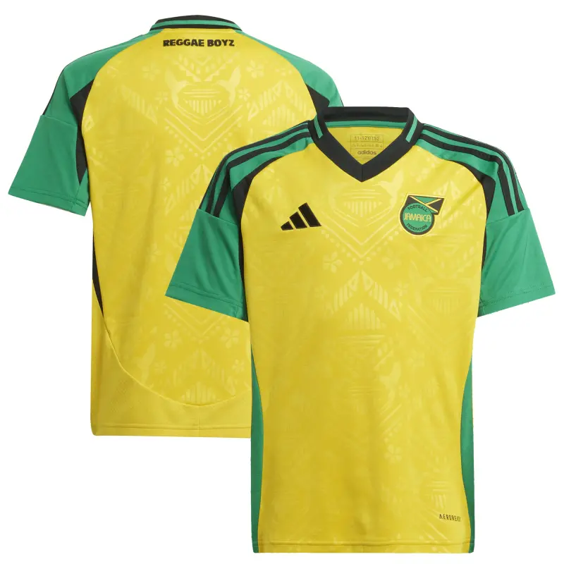 Italy National Team Jamaica National Team adidas Youth 2024 Home Replica Jersey – Yellow – World Cup Soccer Shirts & Gear