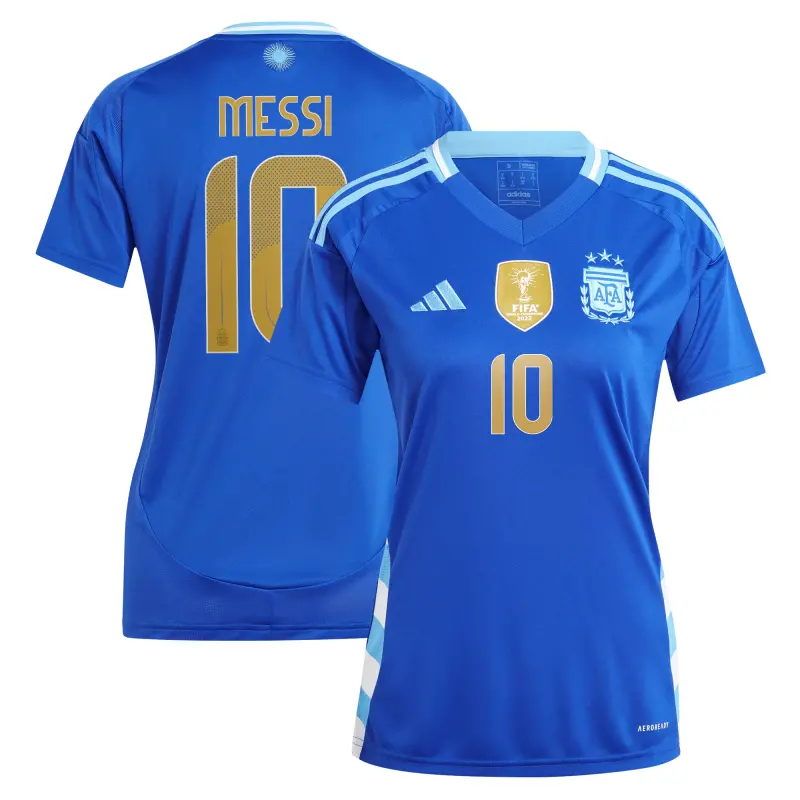 Italy National Team Lionel Messi Argentina National Team Adidas Women’s 2024 Away Replica Player Jersey – Blue – World Cup Soccer Shirts & Gear Italy National Team Lionel Messi Argentina National Team Adidas Women’s 2024 Away Replica Player Jersey – Blue – World Cup Soccer Shirts & Gear