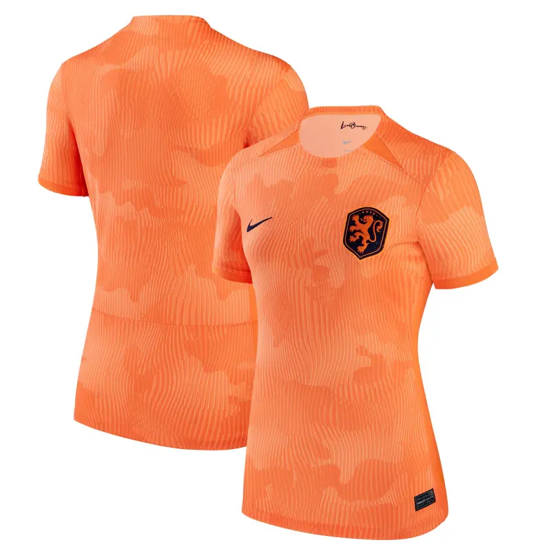 Italy National Team Netherlands Women’s National Team Nike Women’s 2023 Home Stadium Replica Jersey – Orange – World Cup Soccer Shirts & Gear