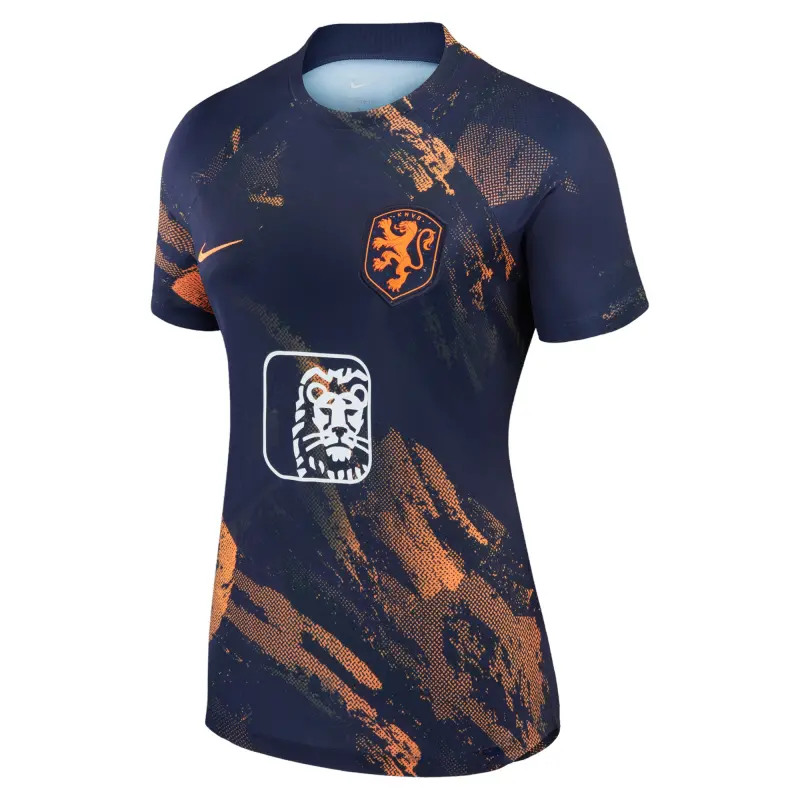 Italy National Team Netherlands Women’s National Team Nike Women’s 2023 Pre-Match Top – Navy – World Cup Soccer Shirts & Gear