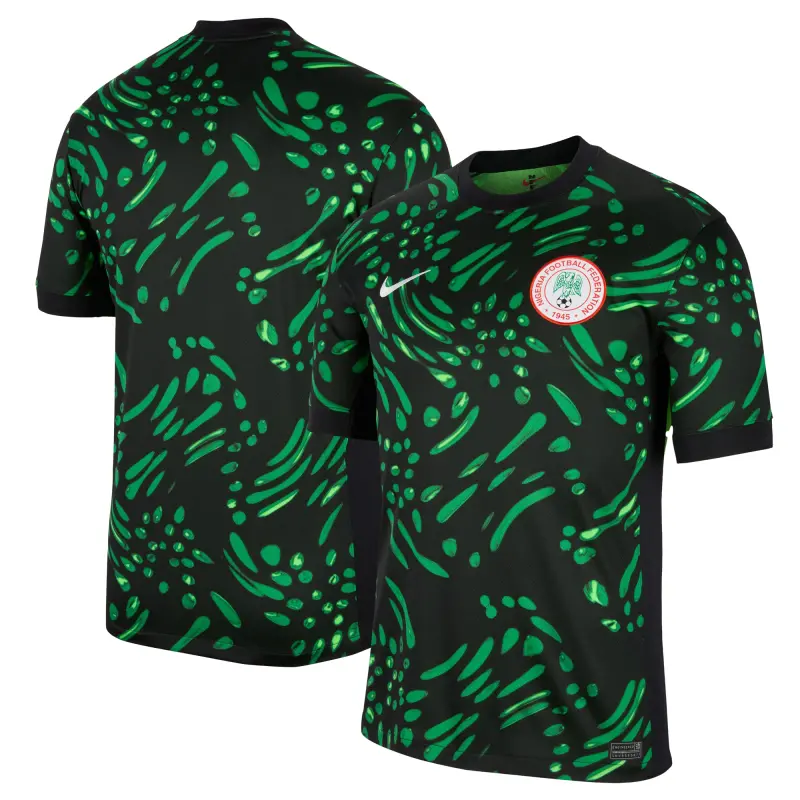 Italy National Team Nigeria National Team Nike 2024 Away Replica Jersey – Black – World Cup Soccer Shirts & Gear