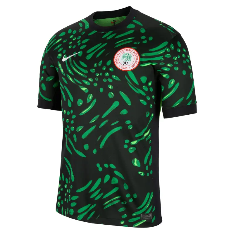 Italy National Team Nigeria National Team Nike 2024 Away Replica Jersey – Black – World Cup Soccer Shirts & Gear