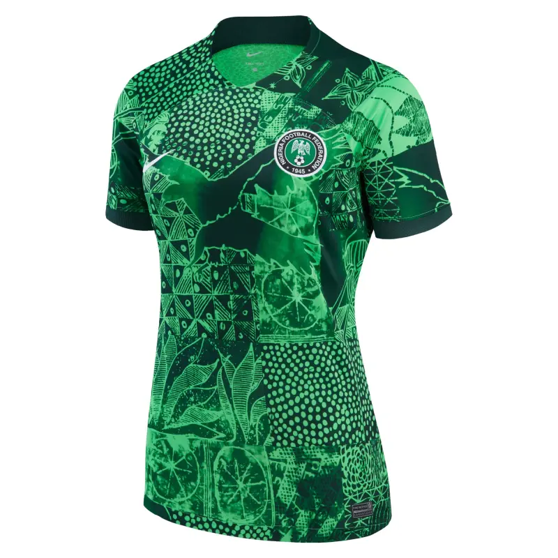 Italy National Team Nigeria National Team Nike Women’s 2022/23 Home Breathe Stadium Replica Blank Jersey – Green – World Cup Soccer Shirts & Gear