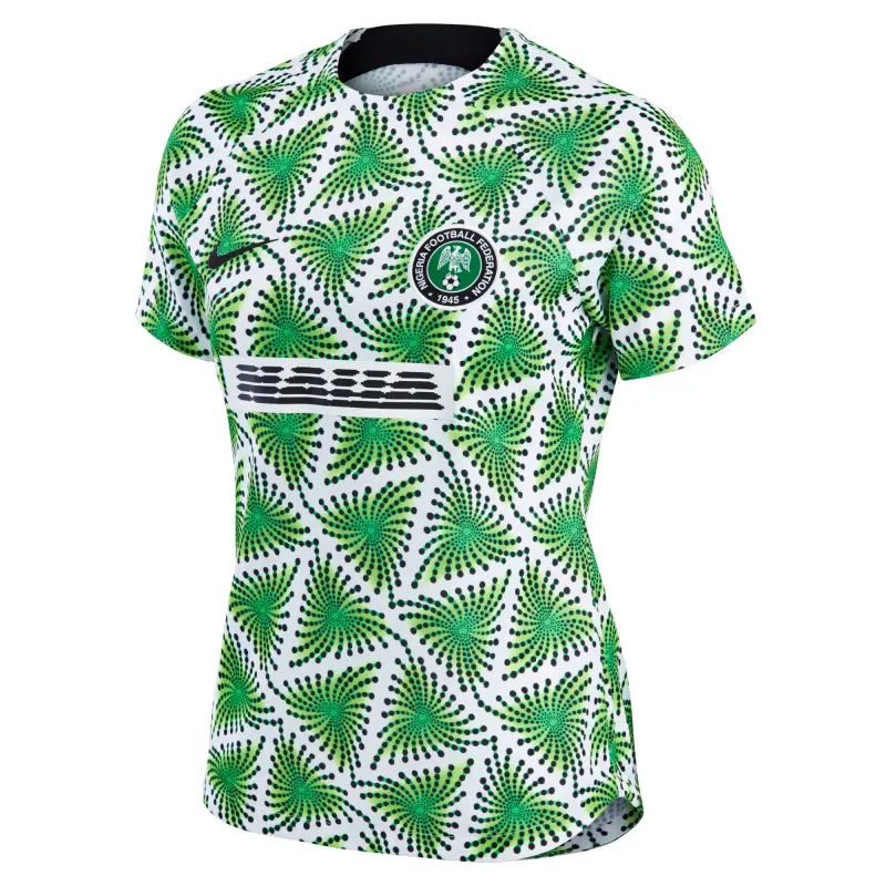 Italy National Team Nigeria National Team Nike Women’s 2022 Pre-Match Top – Green – World Cup Soccer Shirts & Gear