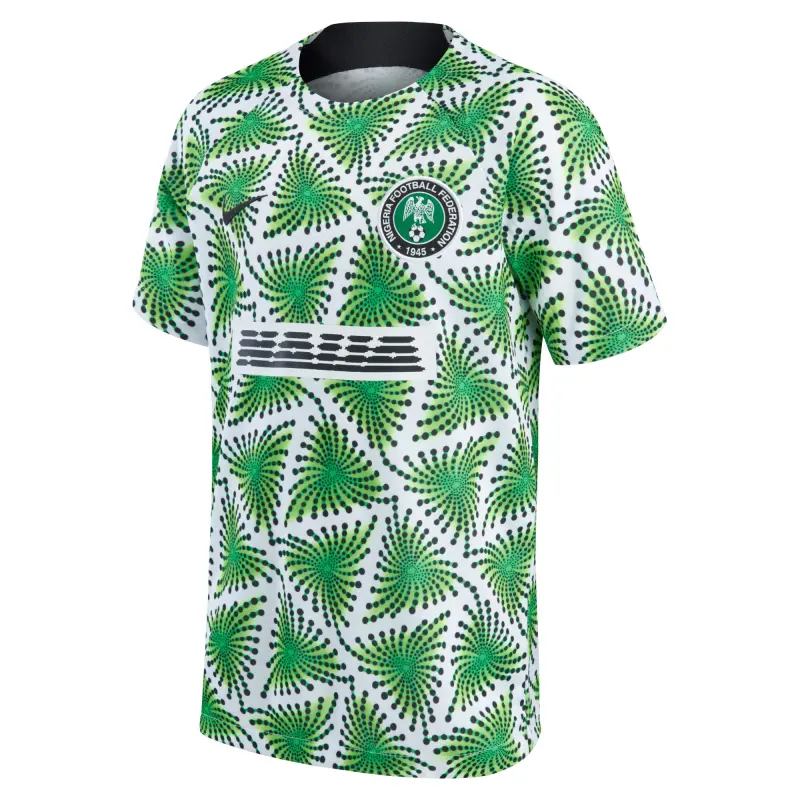 Italy National Team Nigeria National Team Nike Youth Pre-Match Top – White – World Cup Soccer Shirts & Gear