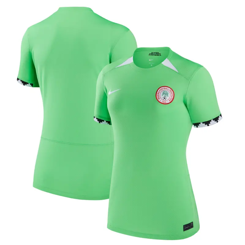 Italy National Team Nigeria Women’s National Team Nike Women’s 2023 Home Stadium Replica Jersey – Green – World Cup Soccer Shirts & Gear