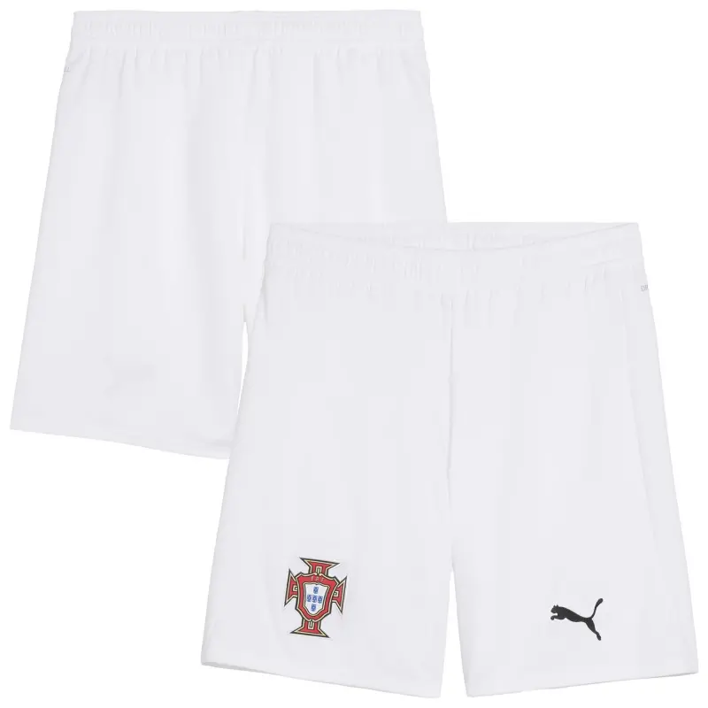 Italy National Team Portugal National Team Puma 2025 Away Replica Shorts – White – World Cup Soccer Shirts & Gear