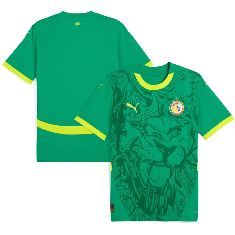 Italy National Team Senegal National Team Puma 2025 Away Replica Jersey – Green – World Cup Soccer Shirts & Gear