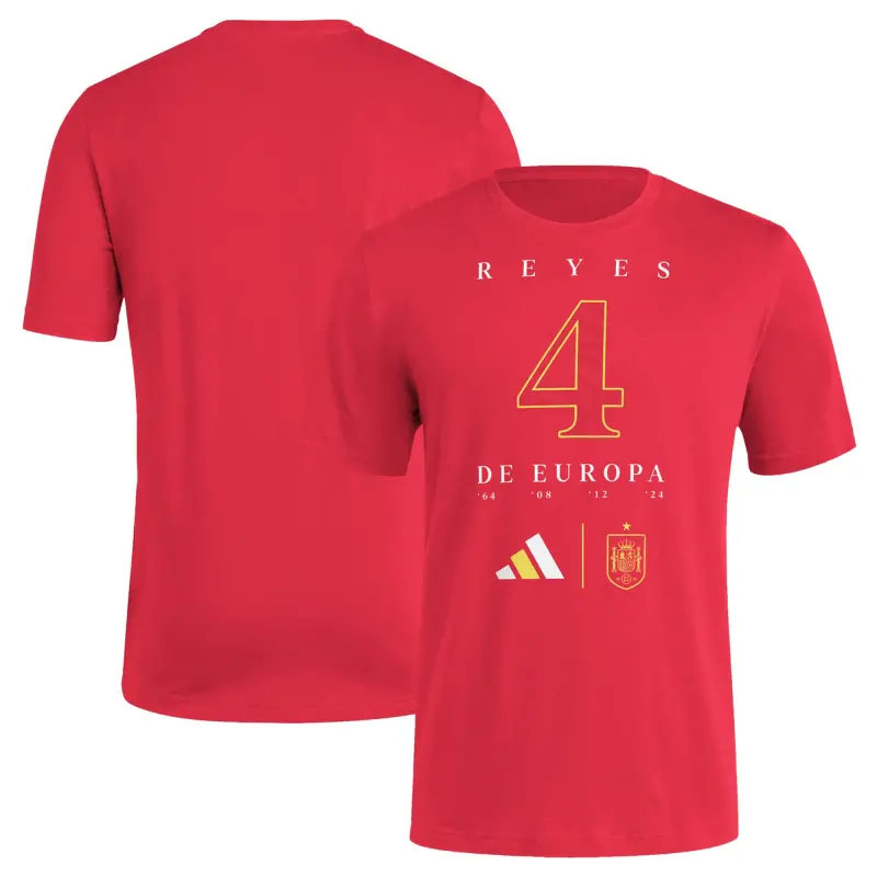 Italy National Team Spain National Team adidas 2024 European Champions T-Shirt – Red – World Cup Soccer Shirts & Gear