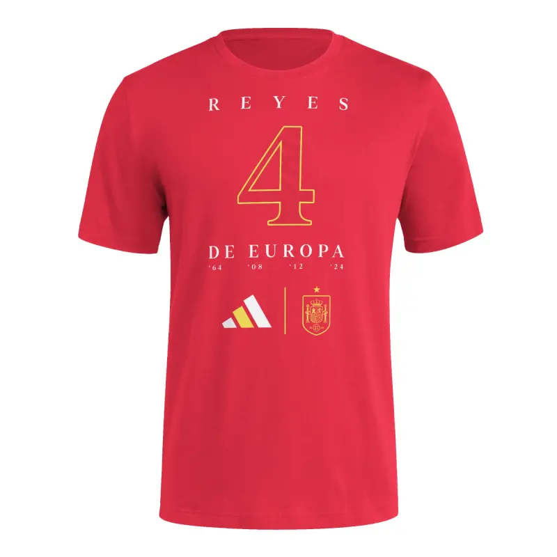 Italy National Team Spain National Team adidas 2024 European Champions T-Shirt – Red – World Cup Soccer Shirts & Gear