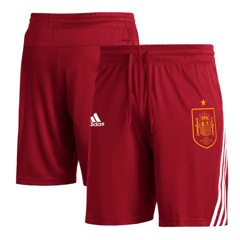 Italy National Team Spain National Team adidas Club Crest Three-Stripe AEROREADY Shorts – Red – World Cup Soccer Shirts & Gear