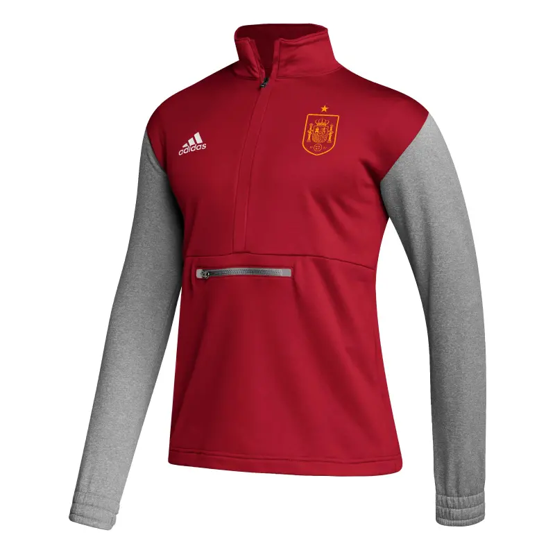 Italy National Team Spain National Team adidas Crest Long Sleeve Half-Zip Top – Red – World Cup Soccer Shirts & Gear