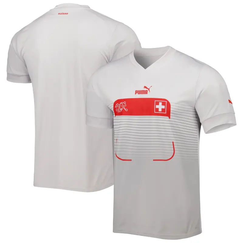 Italy National Team Switzerland National Team Puma 2022/23 Away Replica Jersey – White – World Cup Soccer Shirts & Gear