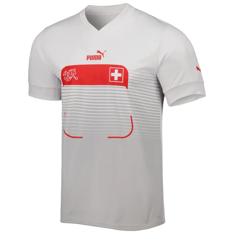 Italy National Team Switzerland National Team Puma 2022/23 Away Replica Jersey – White – World Cup Soccer Shirts & Gear