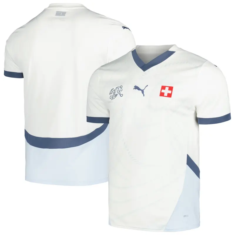 Italy National Team Switzerland National Team Puma 2024 Away Replica Jersey – White – World Cup Soccer Shirts & Gear