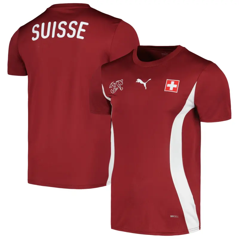 Italy National Team Switzerland National Team Puma 2024 Pre-Match Jersey – Red – World Cup Soccer Shirts & Gear