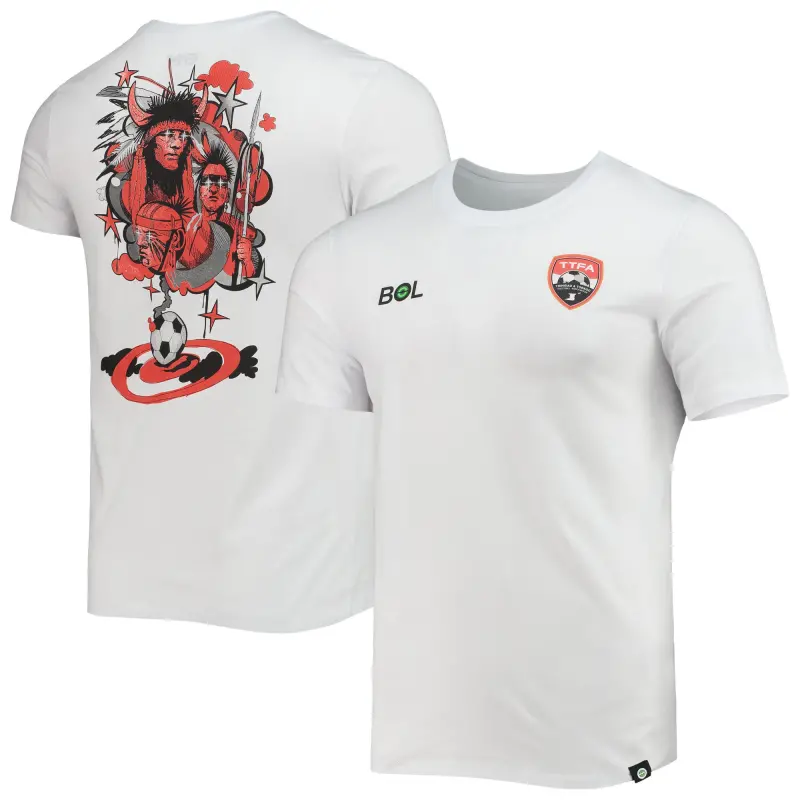 Italy National Team Trinidad and Tobago National Team Warrior Star T-Shirt – White – World Cup Soccer Shirts & Gear