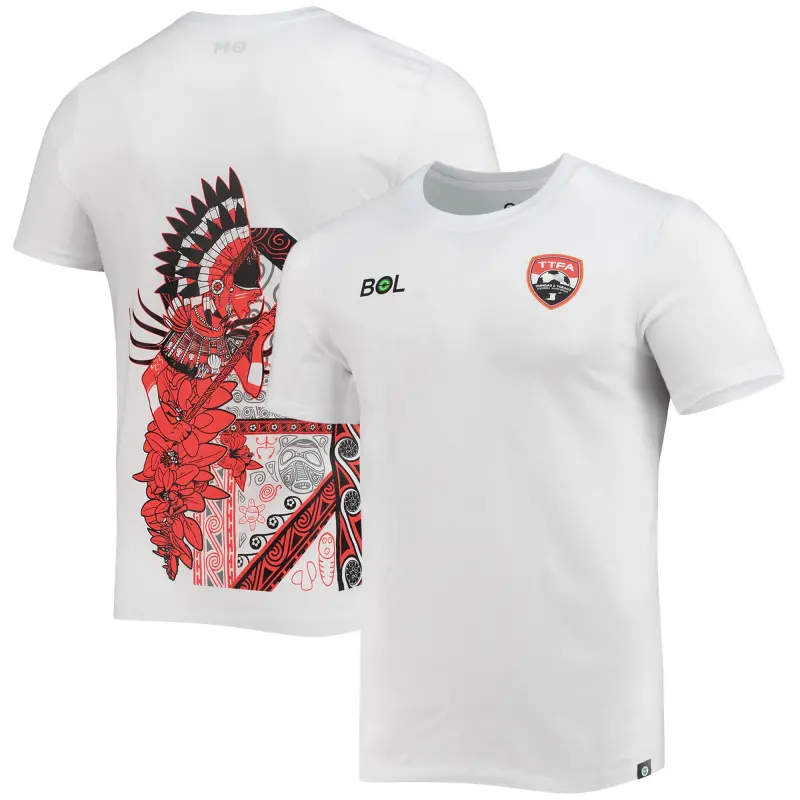 Italy National Team Trinidad and Tobago National Team Warrior Tribal T-Shirt – White – World Cup Soccer Shirts & Gear
